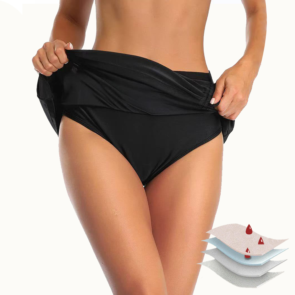 Jupe de maillot de bain menstruel deux en un – Modèle 2192