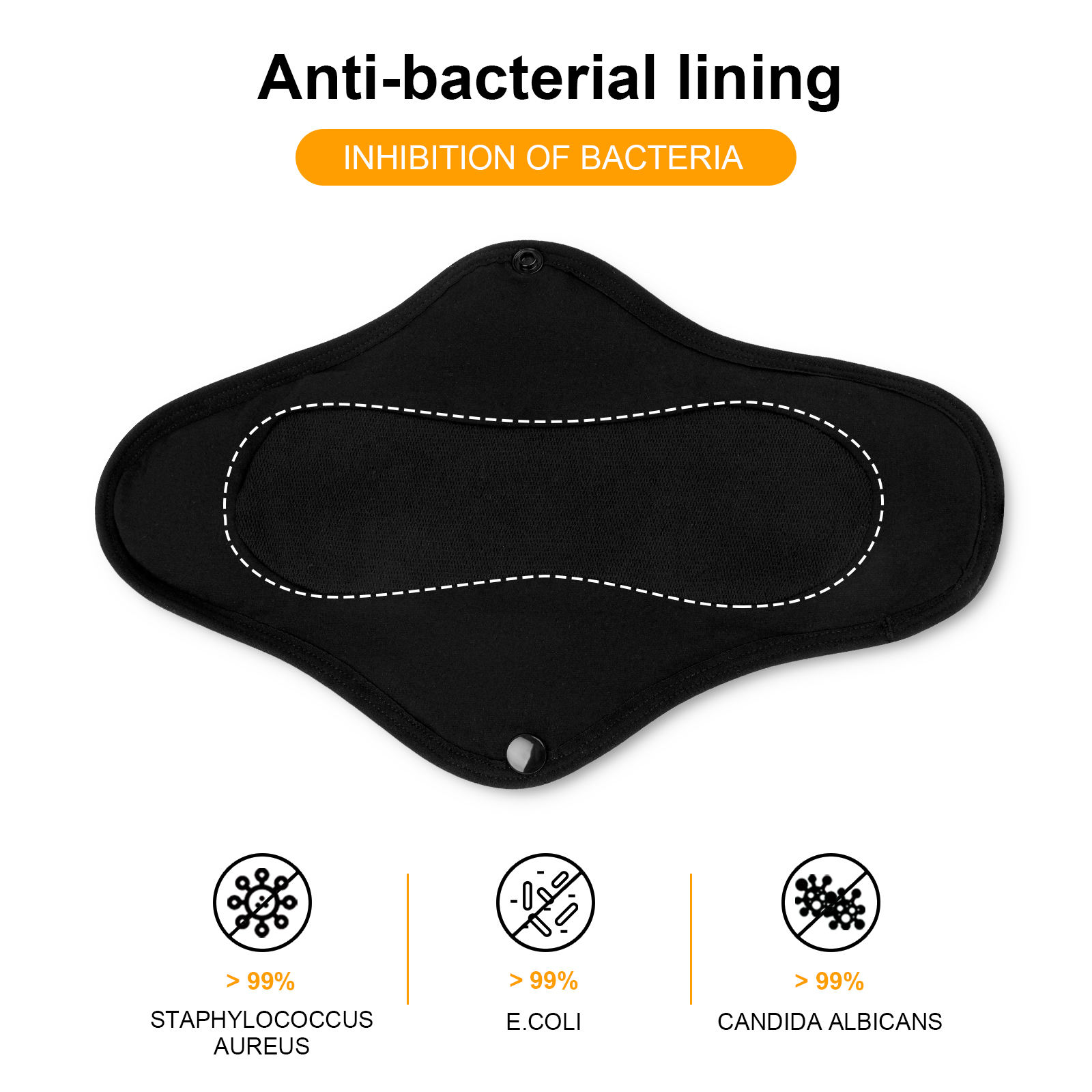 Serviettes hygiéniques lavables antibactériennes – Modèle 005