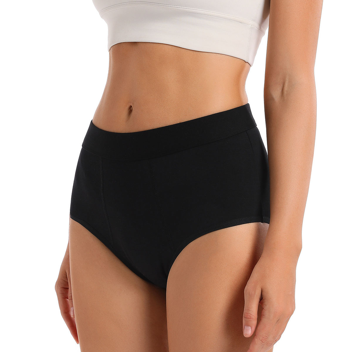 Culotte menstruelle taille haute en bambou – flux abondant OEM