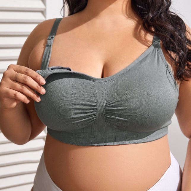 Soutien-gorge d'allaitement de maternité sans fil sans couture pour l'allaitement grande taille