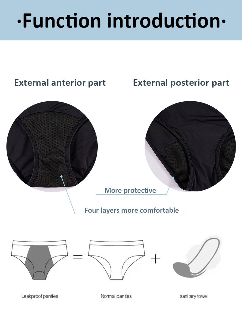 Bas de maillot de bain menstruel taille haute – Modèle 9813