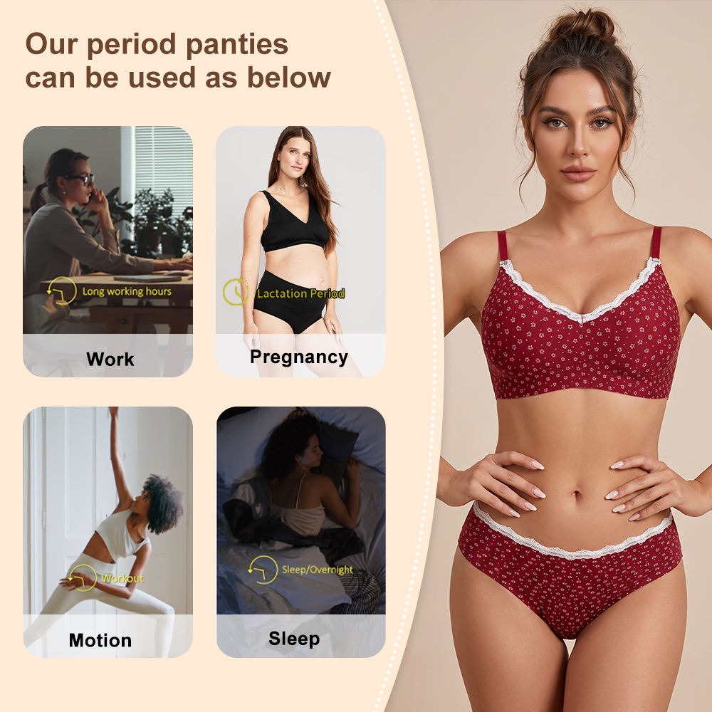 Culotte menstruelle en fibre de bambou – Coupe hipster