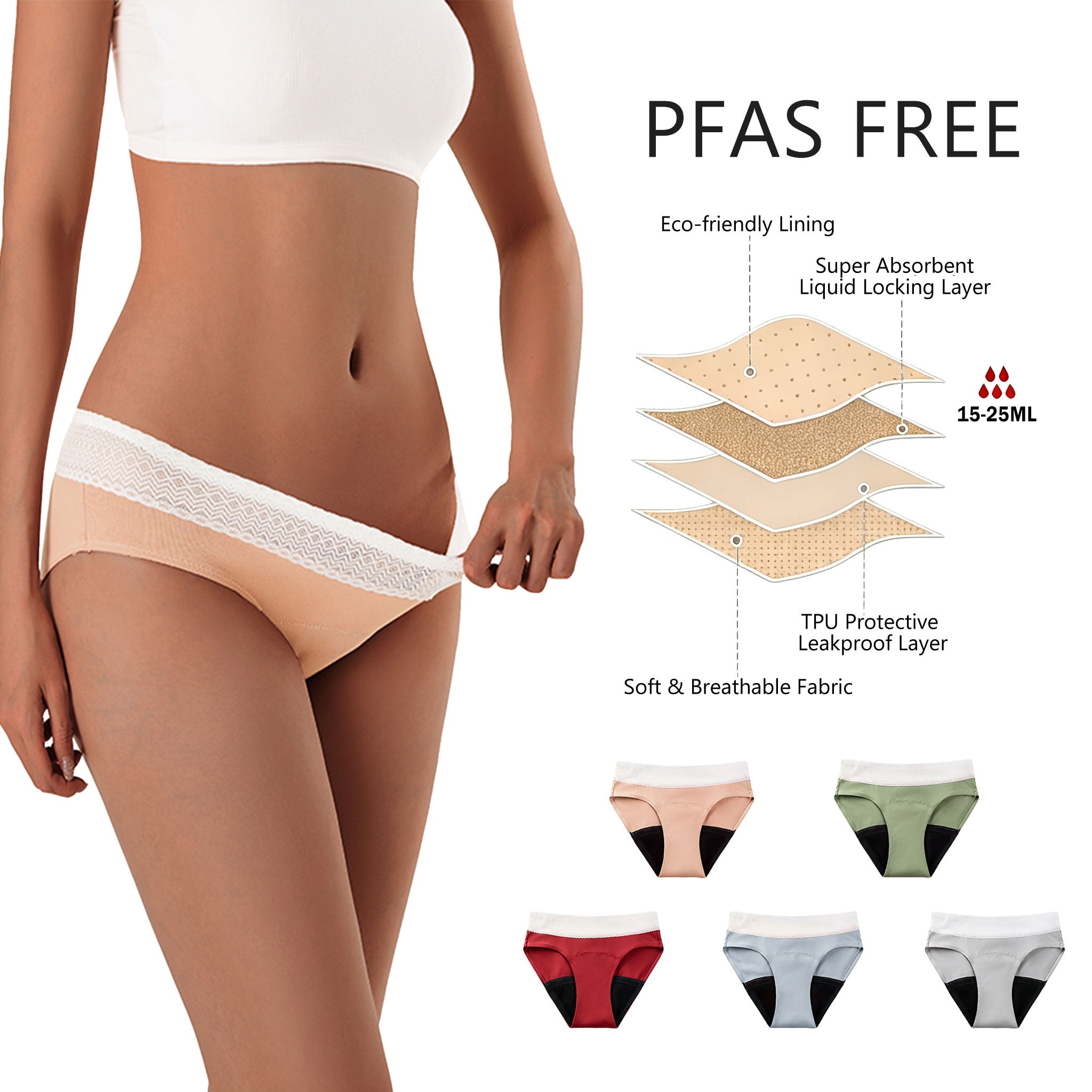Modèle SH-QS01 Slip anti-fuite imprimé coupe haute