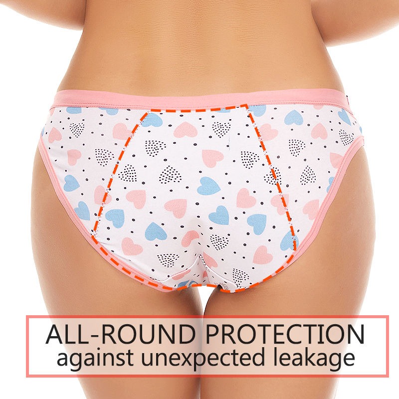 Culotte menstruelle sans couture pour adolescente – Coton