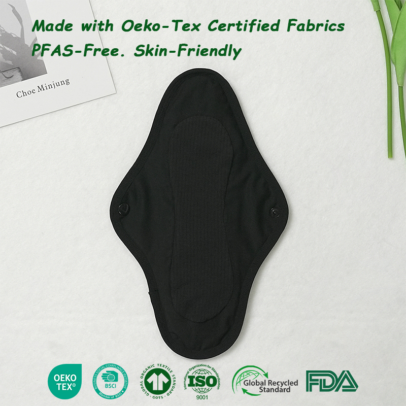 Serviettes hygiéniques lavables en bambou et coton bio – Modèle 004