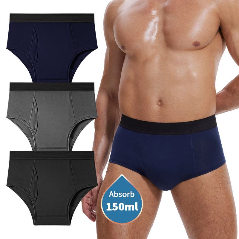 Slip d’incontinence lavable homme à poche 3D