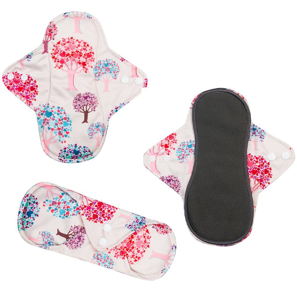 Serviettes hygiéniques lavables à ailes pression – Modèle 002