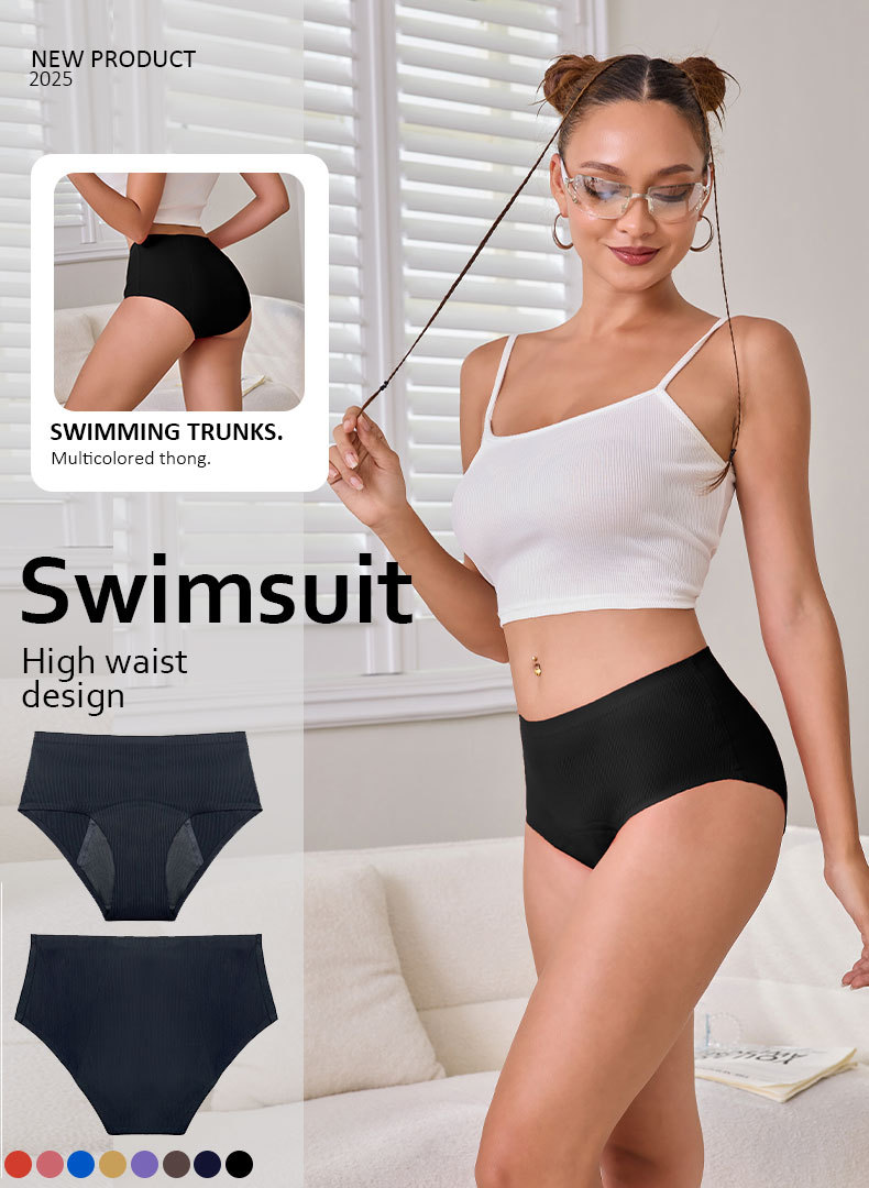 Culotte menstruelle et bas de bain double fonction – Modèle 9898