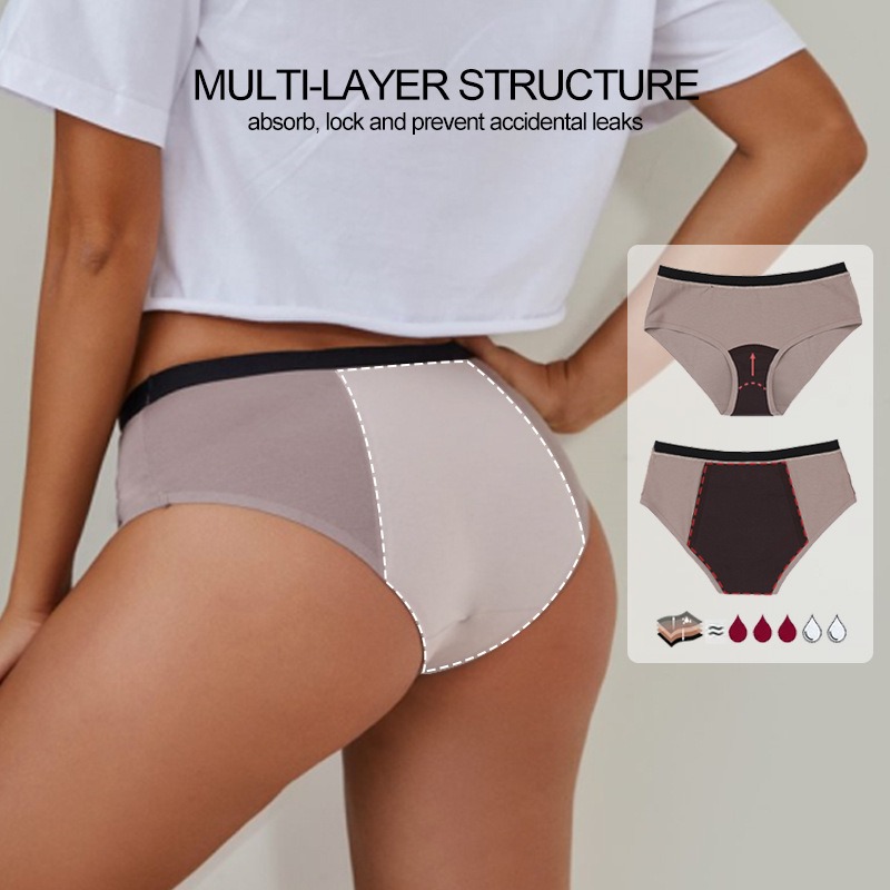 Culotte menstruelle taille basse color block – LJV-4L-LW