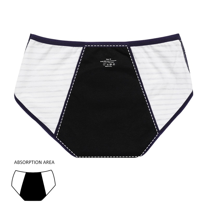Culotte menstruelle ado à entrejambe prolongé – Modèle LJV-TEC-S