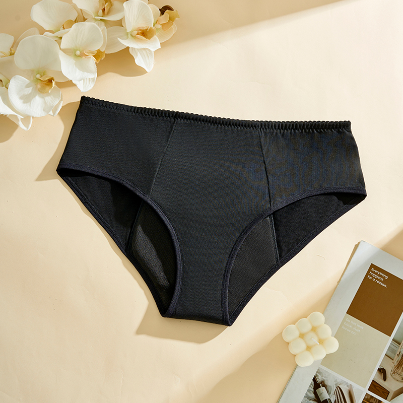 Modèle IY008 Culotte menstruelle étanche 4 couches pour femme (100 ml Ultra, 92 % coton, seconde peau)