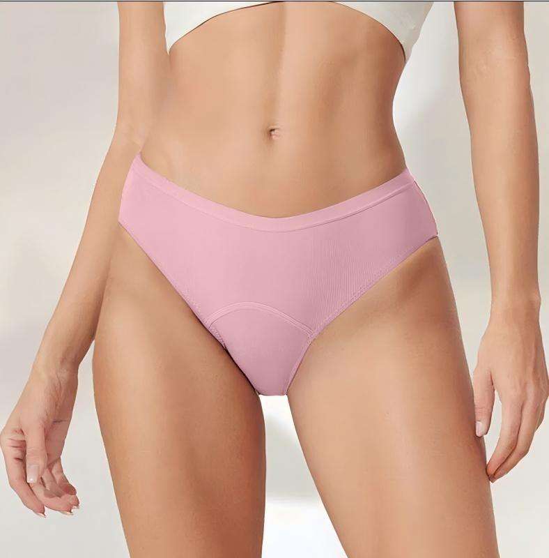 Modèle F89 — Culotte menstruelle pour adolescents (3 couches, coton peigné, rayé)