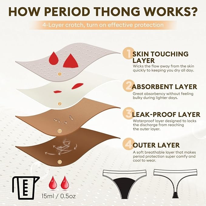String menstruel en dentelle sans VPL – 15 ml