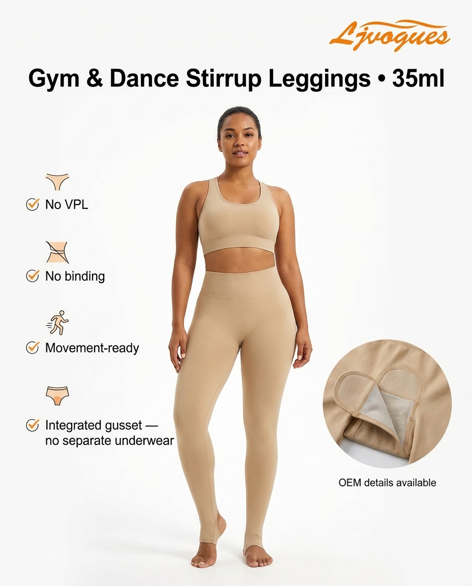 Legging menstruel à étriers absorbant 35 ml