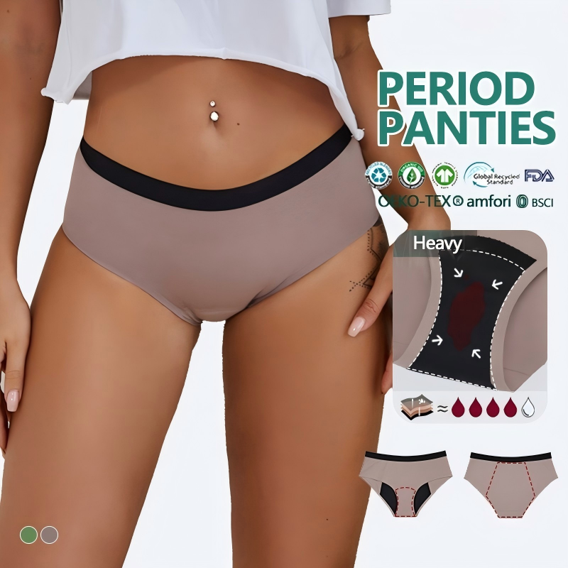 Culotte menstruelle taille basse color block – LJV-4L-LW