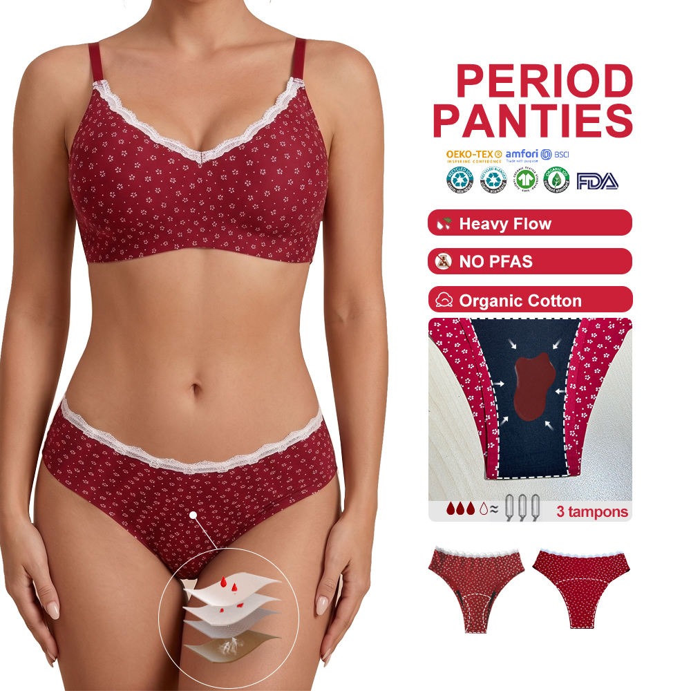 Culotte menstruelle en fibre de bambou — Coupe hipster (4 couches, sans PFAS, à dominante de bambou)