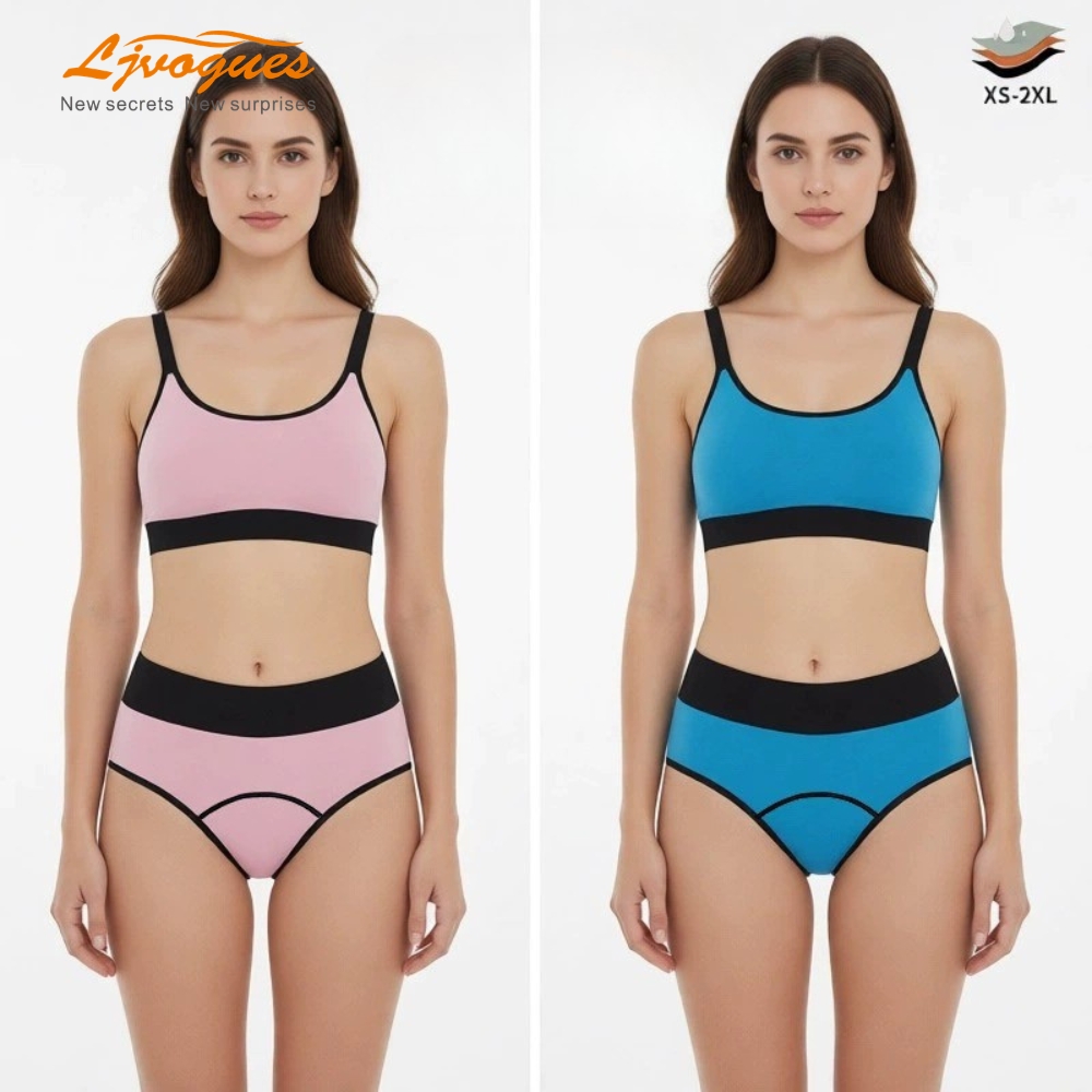 Culotte menstruelle taille haute en viscose – Modèle 9035