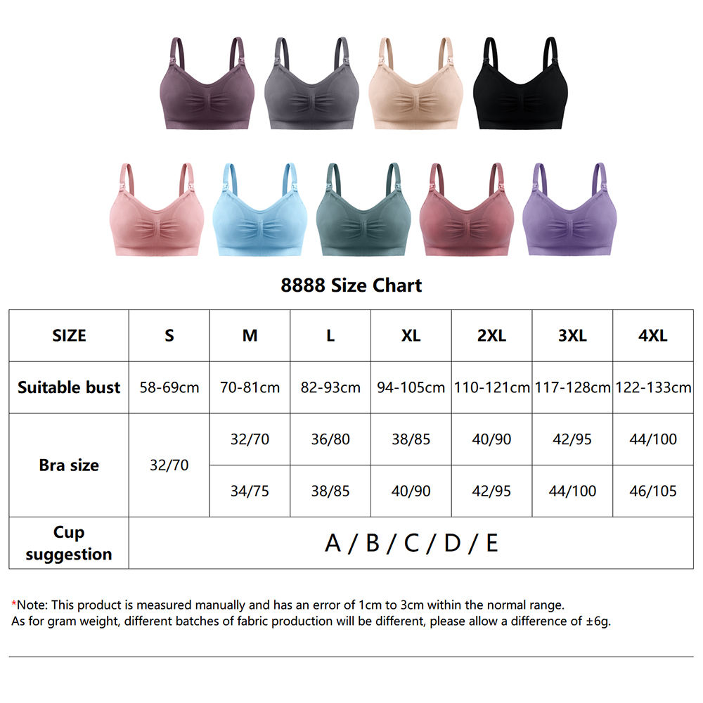 Soutien-gorge d’allaitement 8888 sans couture grande taille
