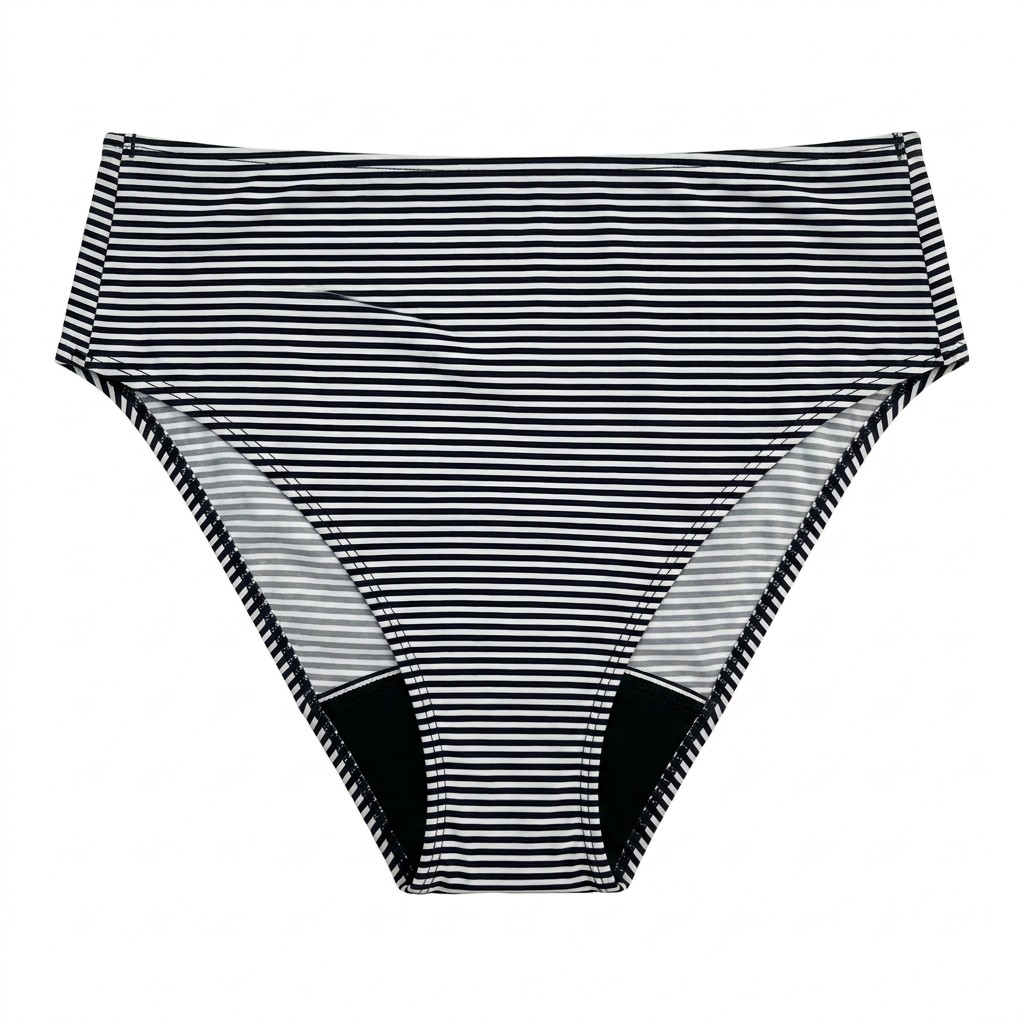 Culotte menstruelle à rayures géométriques – Style 2008C