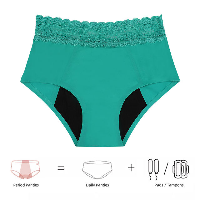 Culotte menstruelle sans couture taille haute 35 ml – Modèle P0001
