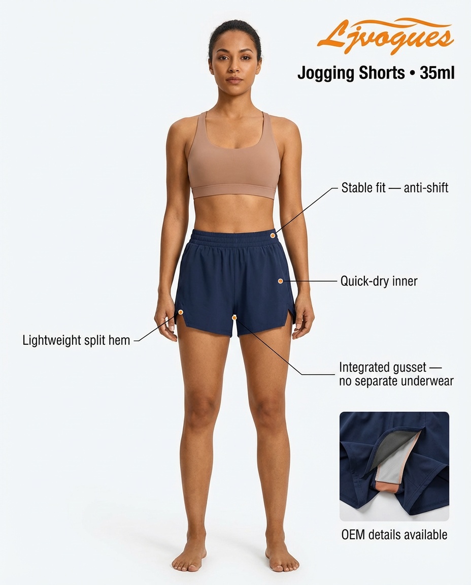 Short de randonnée menstruel SP003 avec protection intégrée