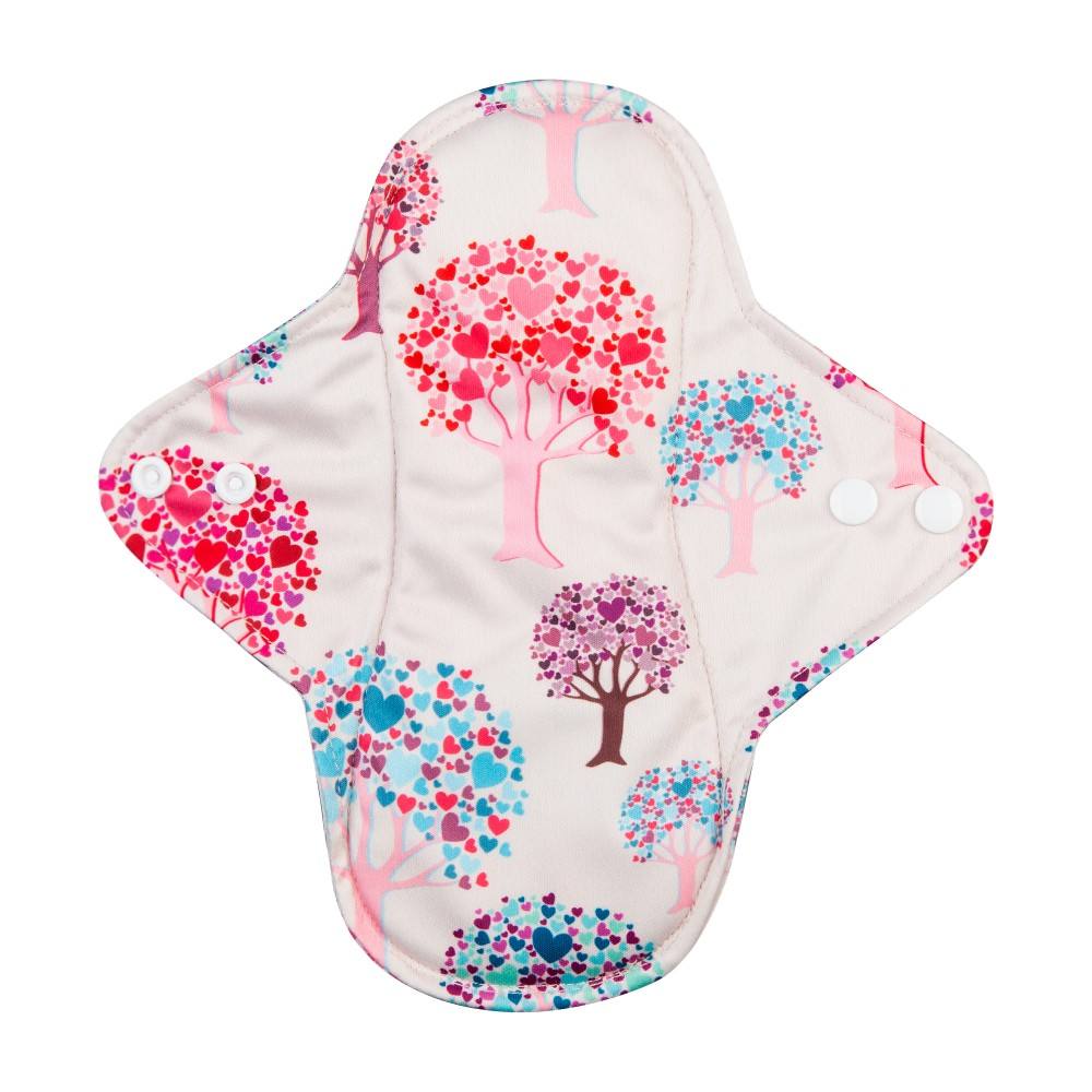 Serviettes hygiéniques lavables à ailes pression – Modèle 002