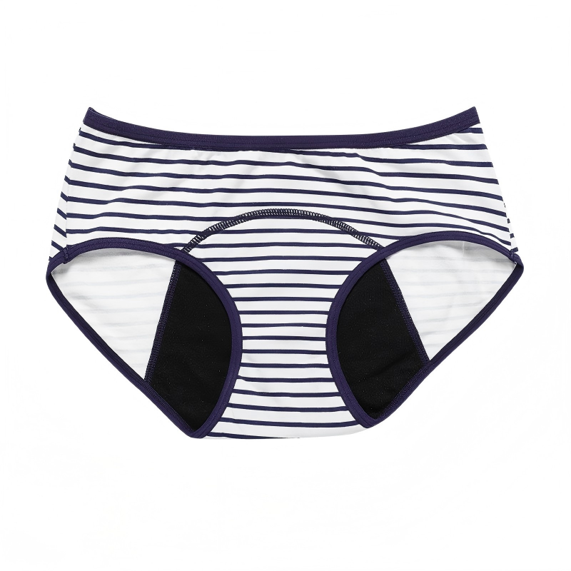 Modèle LJV-TEC-S — Culotte pour adolescents à entrejambe prolongé (rayure, bikini)