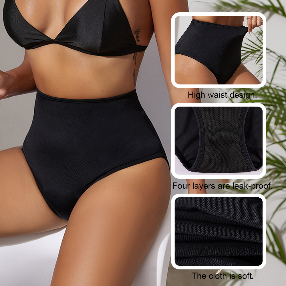 Bas de maillot de bain menstruel taille haute – Modèle 9813